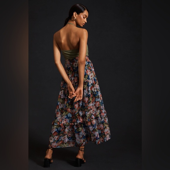 Anthropologie | Floral Tiered Maxi Skirt Peasant, Large - Picture 3 of 9